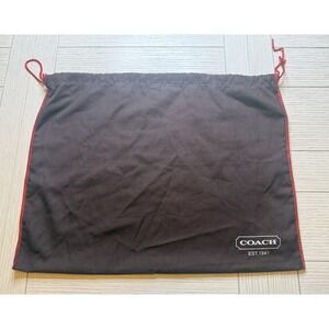 Coach Brown‎ W/ Red Drawstring Dust Bag, Handbag Protector. 19"x15"